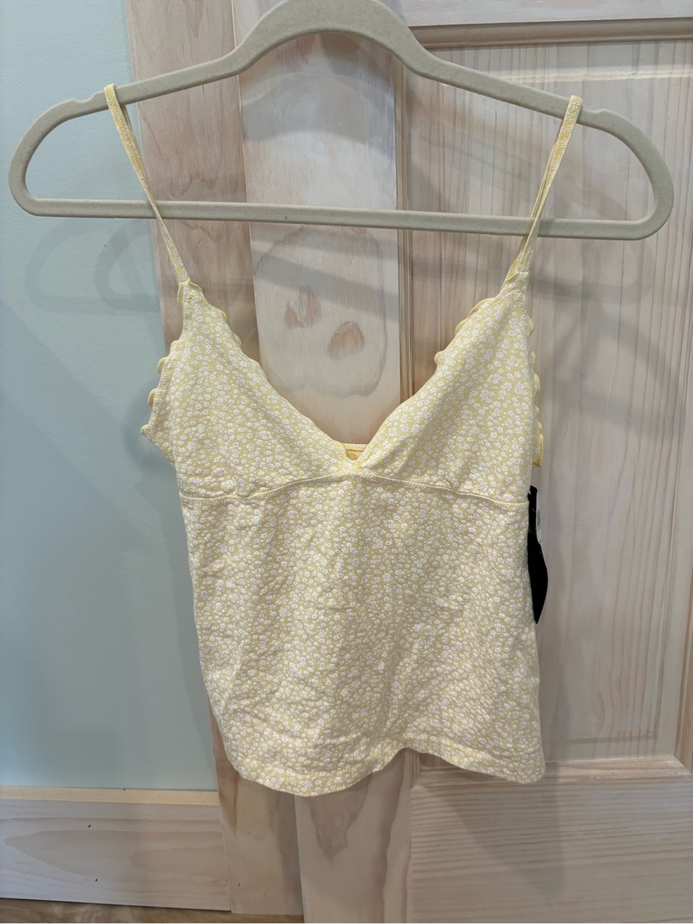Brandy Melville Yellow Floral Top